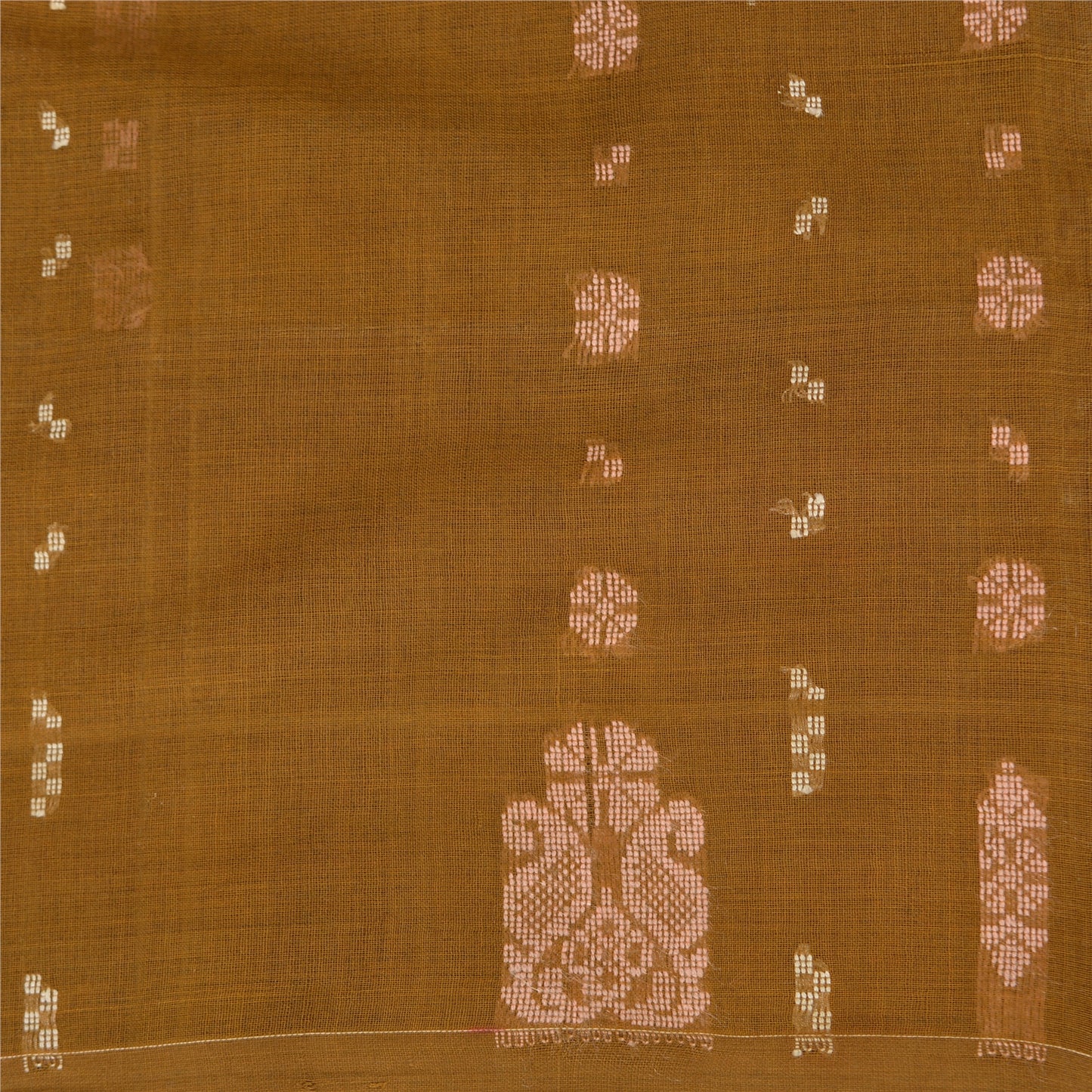 Sanskriti Vintage Grønne Sarier 100% Ren Bomuld Håndvævet Sari Håndværk Bæredygtigt Stoff