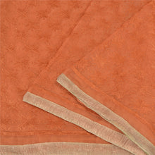 Load image into Gallery viewer, Sanskriti Vintage Orange Sarees Chiffon Embroidered Bagh Phulkari Sari Fabric
