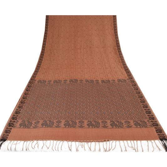 Sanskriti Vintage Mauve Sarees Blend Cotton Hand Woven Premium Sari Craft Sustainable Fabric