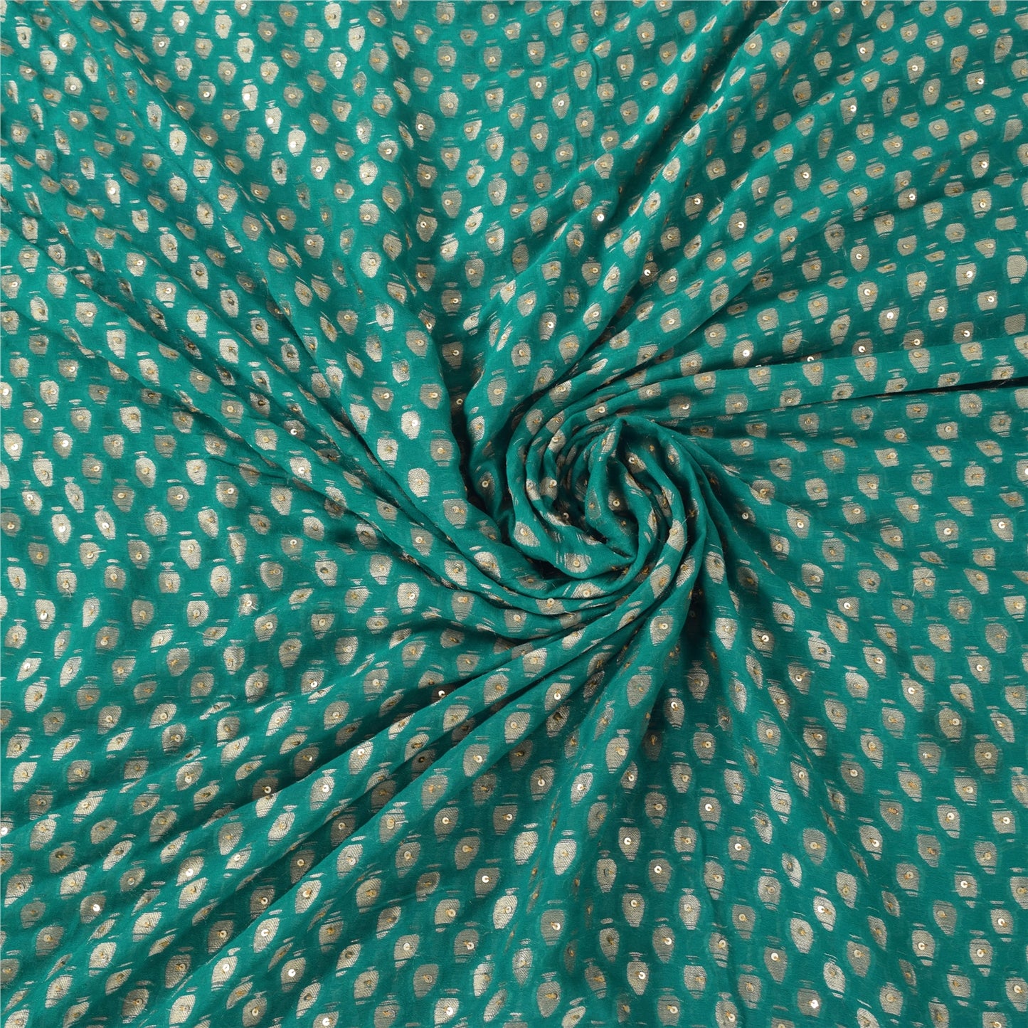 Санскритские винтажные синие сари из чистого жоржета, расшитые вручную бисером, премиум-сари, 5 ярдов, устойчивая ткань