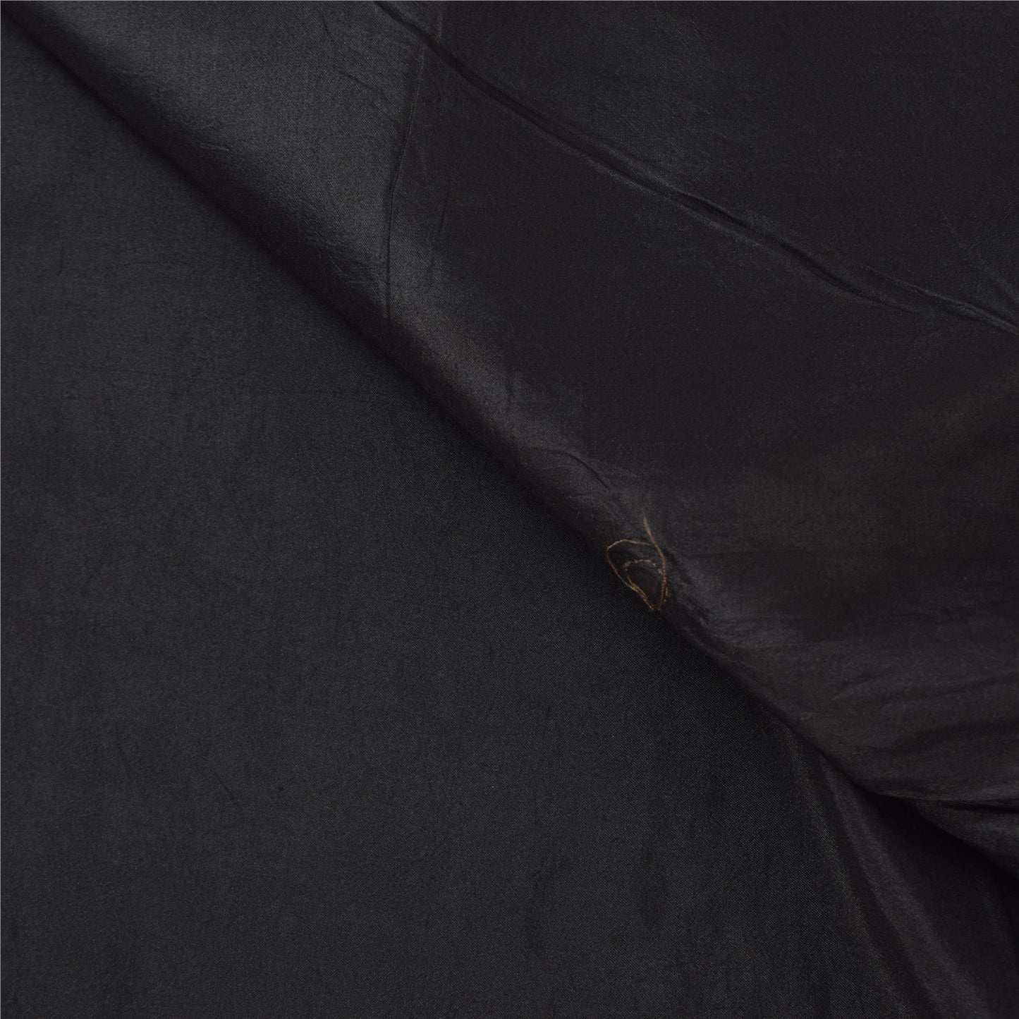 Sanskriti Vintage Sarees Indian Black Hand Beaded Pure Silk Sari Craft Sustainable Fabric