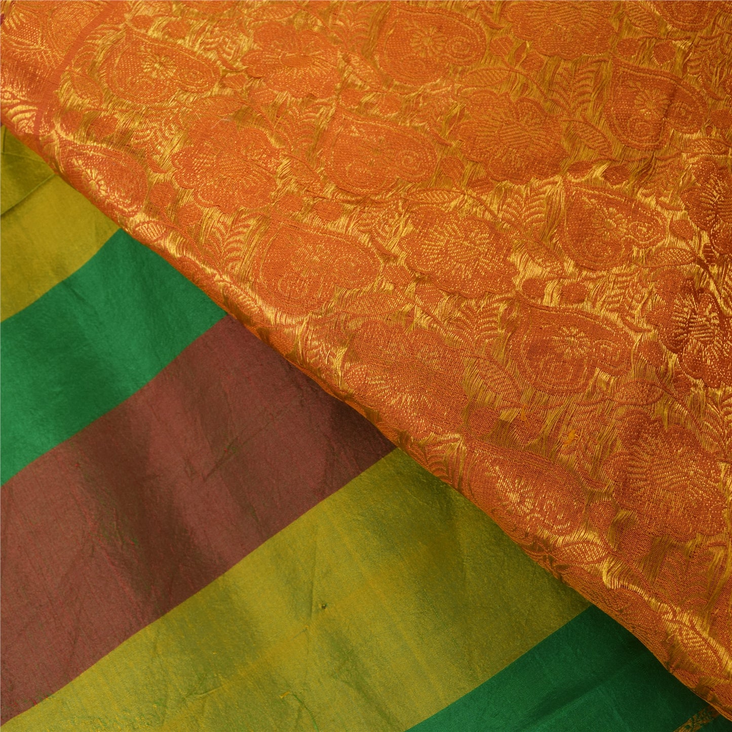 Sanskriti Vintage Indian Multi Sarees Pure Silk Woven Brocade Sari Craft Sustainable Fabric