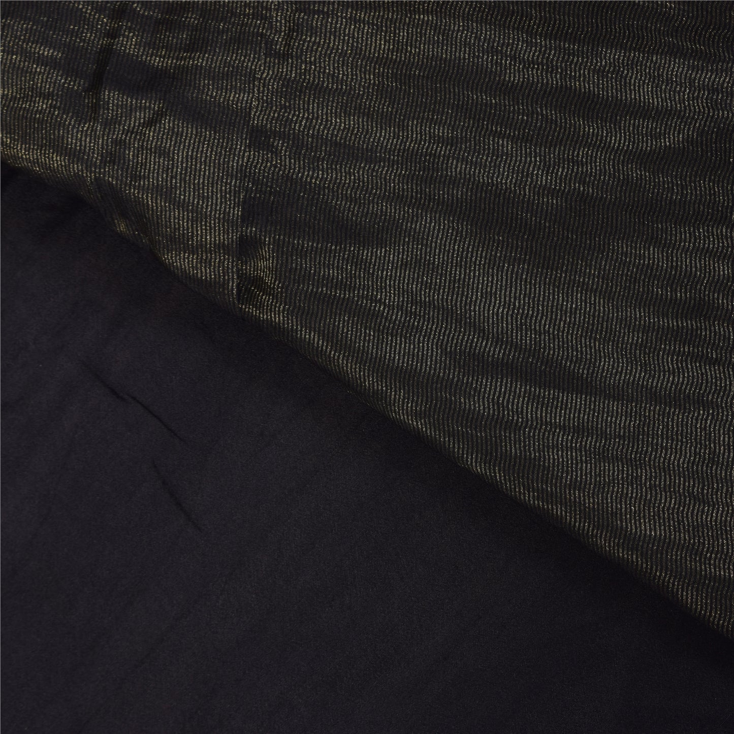 Sanskriti Vintage Black/Green Sarees Pure Georgette Embroidery Woven Sari Sustainable Fabric