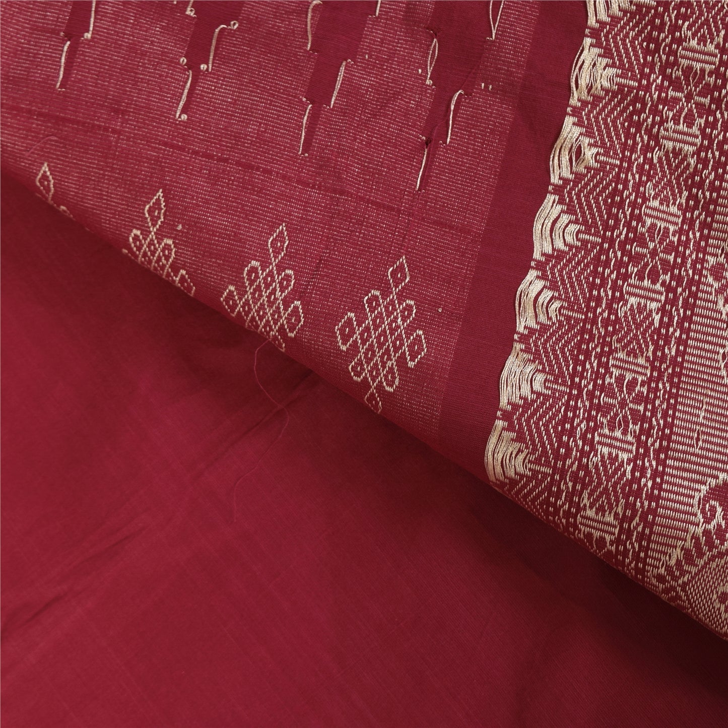 Sanskriti Vintage Gray Sarees Blend Cotton Woven Premium Sari 5+ yd Craft Sustainable Fabric