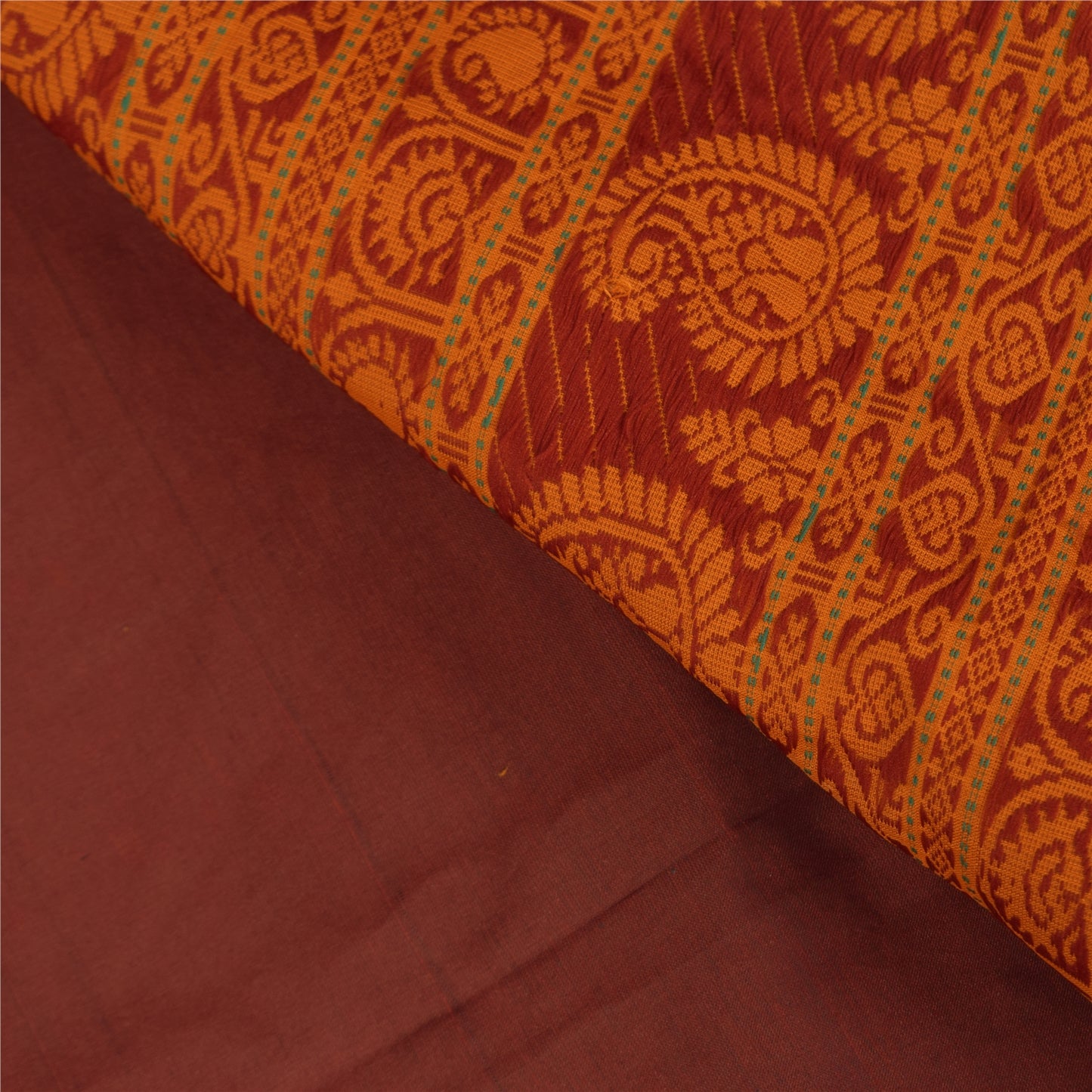 Санскритские винтажные темно-красные сари из чистого хлопка, этническое сари, 5+ ярдов, устойчивая ткань для рукоделия