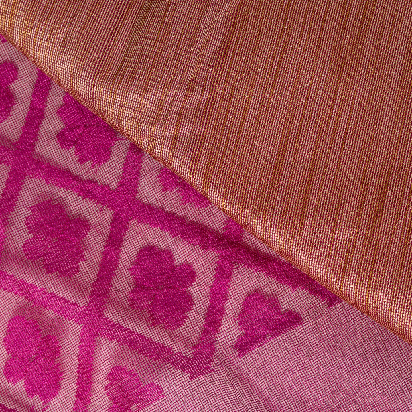 Sanskriti Vintage Magenta Art Silk Saree Woven Floral Sari 5.5 YD Fabric Craft
