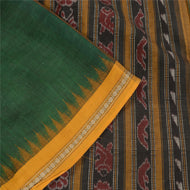 Sanskriti Vintage Saree Rare Odisha Animal HandWoven Ikat Blend Silk Sari Fabric