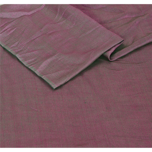 Sanskriti Pashmina Woven Silk Wool Shawl Purple Blue Stole with Fox Fur PomPoms