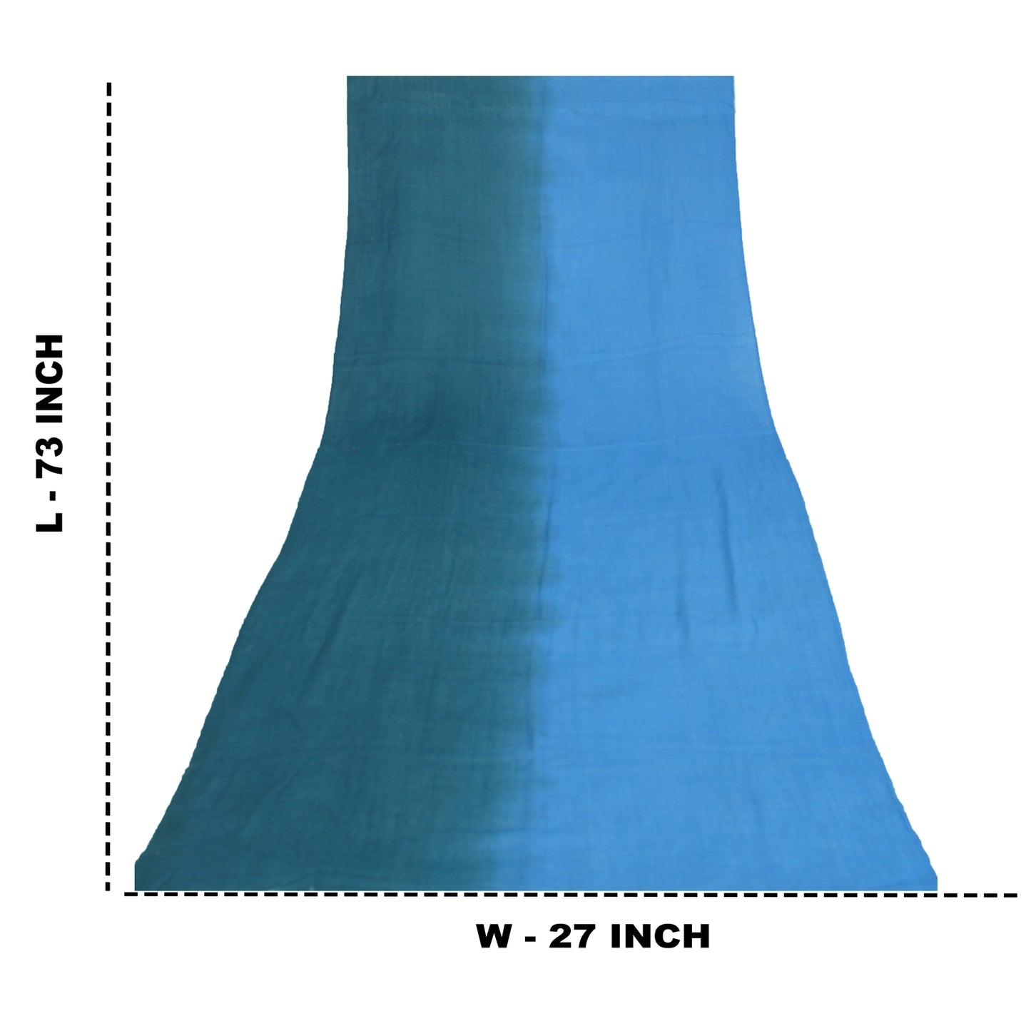 Sanskriti Nyt To-Skyded Sjal Tørklæde Ren Lammeuld Stola Varm Blød Blå