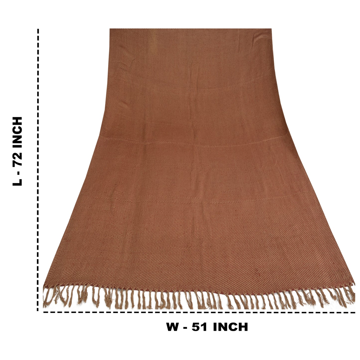 Sanskriti Vintage Red/Brown Pure Cotton Shawl Woven Work Long Stole Veil Scarf