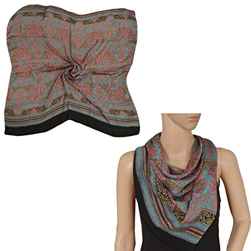 Sanskriti Vintage 35" квадратный оптовый лот из 5 напечатанных чистого шелка шарф для волос шейный платок обертывание головной платок