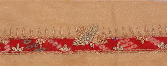 Sanskriti Vintage Saree Border Hand Embroidered Craft Trims Lace 1.5"W +1 Yard