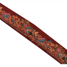 Load image into Gallery viewer, Sanskriti Vintage Sari Border Hand Beaded 2 YD Indian Trim Sewing Dark Red Lace
