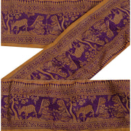 Sanskriti Vintage Sari Border 2 YD Craft Trim Woven Baluchari Sewing Decor Lace