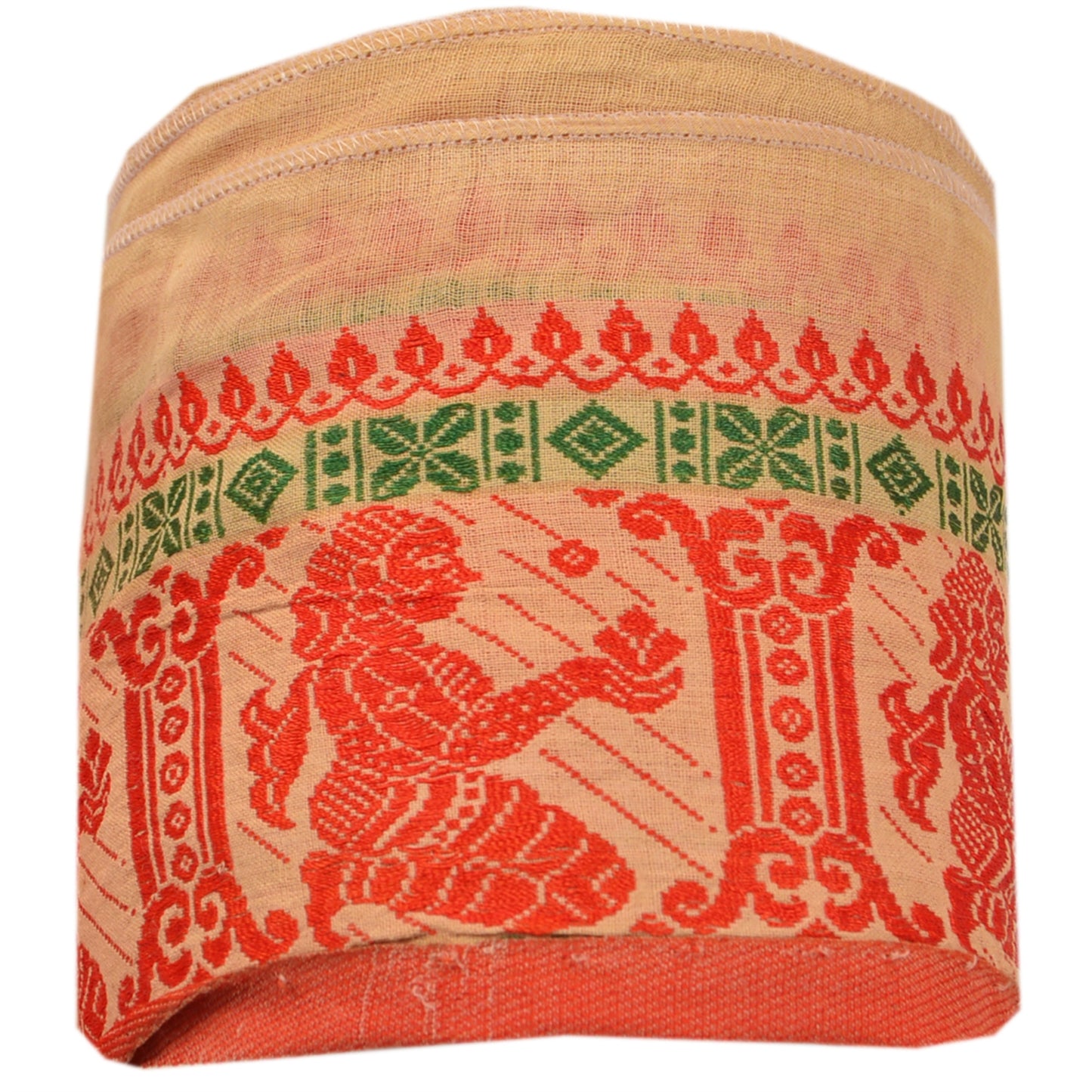 Sanskriti Vintage Sari Border Woven Baluchari 1 Yd Craft Trim Sewing Cream Lace