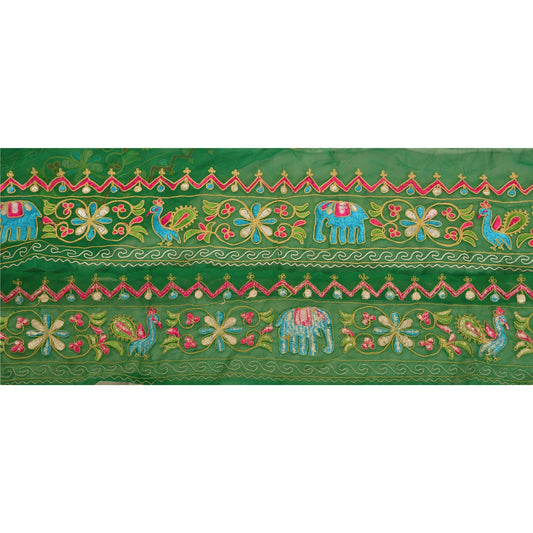 Sanskriti Vintage 1 Yd Sari Border Hand Embroidered Ari Trim Sewing Craft Lace