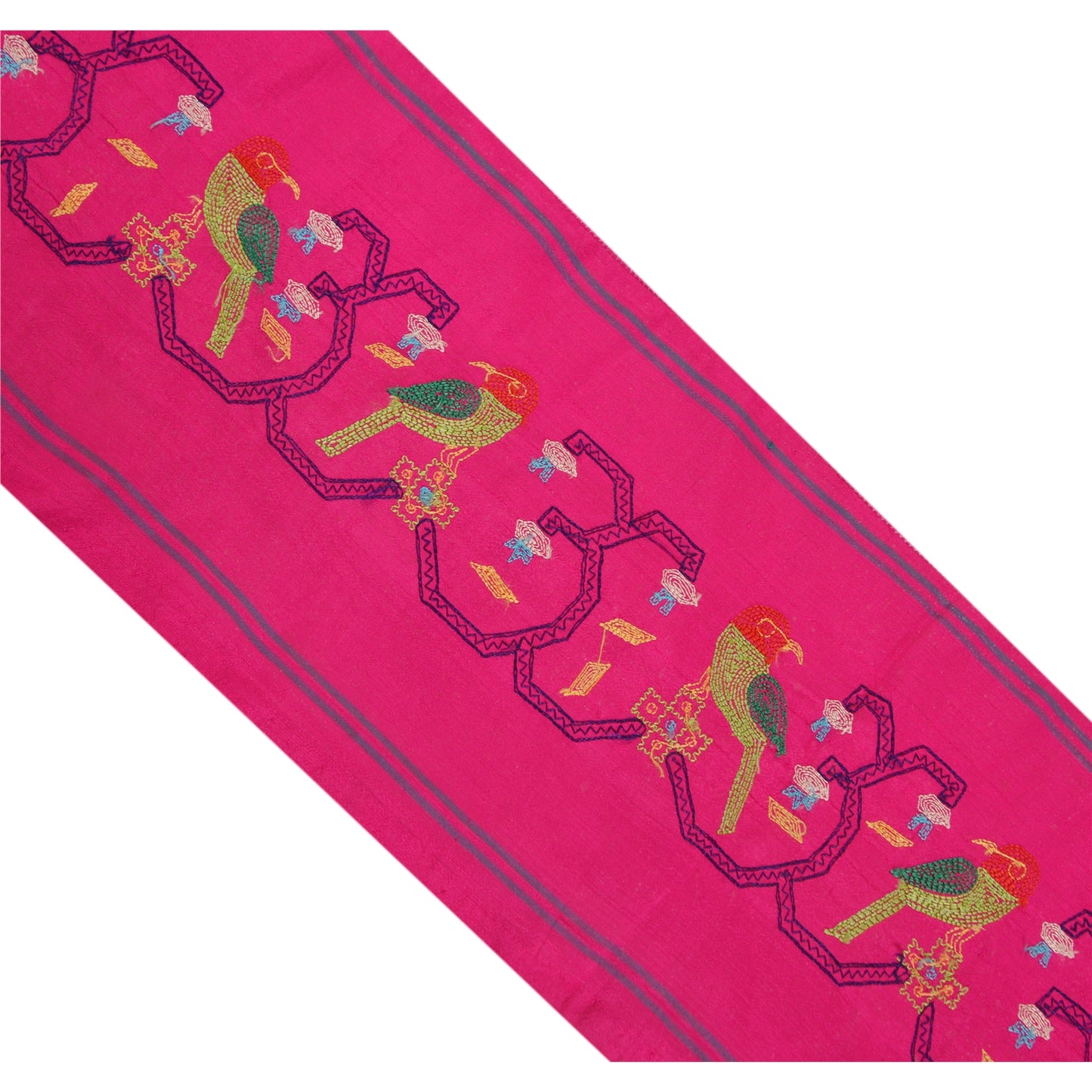 Sanskriti Vintage 1 Yd Sari Border Antique Hand Embroidered Sewing Craft Lace