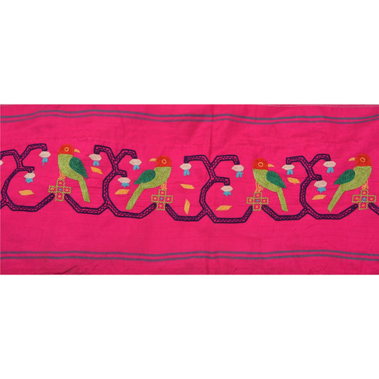 Sanskriti Vintage 1 Yd Sari Border Antique Hand Embroidered Sewing Craft Lace