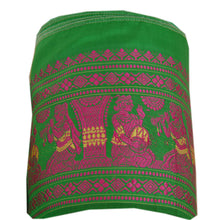Load image into Gallery viewer, Sanskriti Vintage 8 YD Sari Border Woven Baluchari Craft Trim Sewing 4&quot;W Lace

