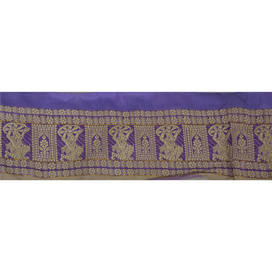 Sanskriti Vintage 1 Yd Sari Border Baluchari 4.5"W Craft Sewing Purple Lace