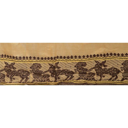 Sanskriti Vintage 1 Yd Sari Border Baluchari Trim Sewing 3.5"W Woven Craft Lace