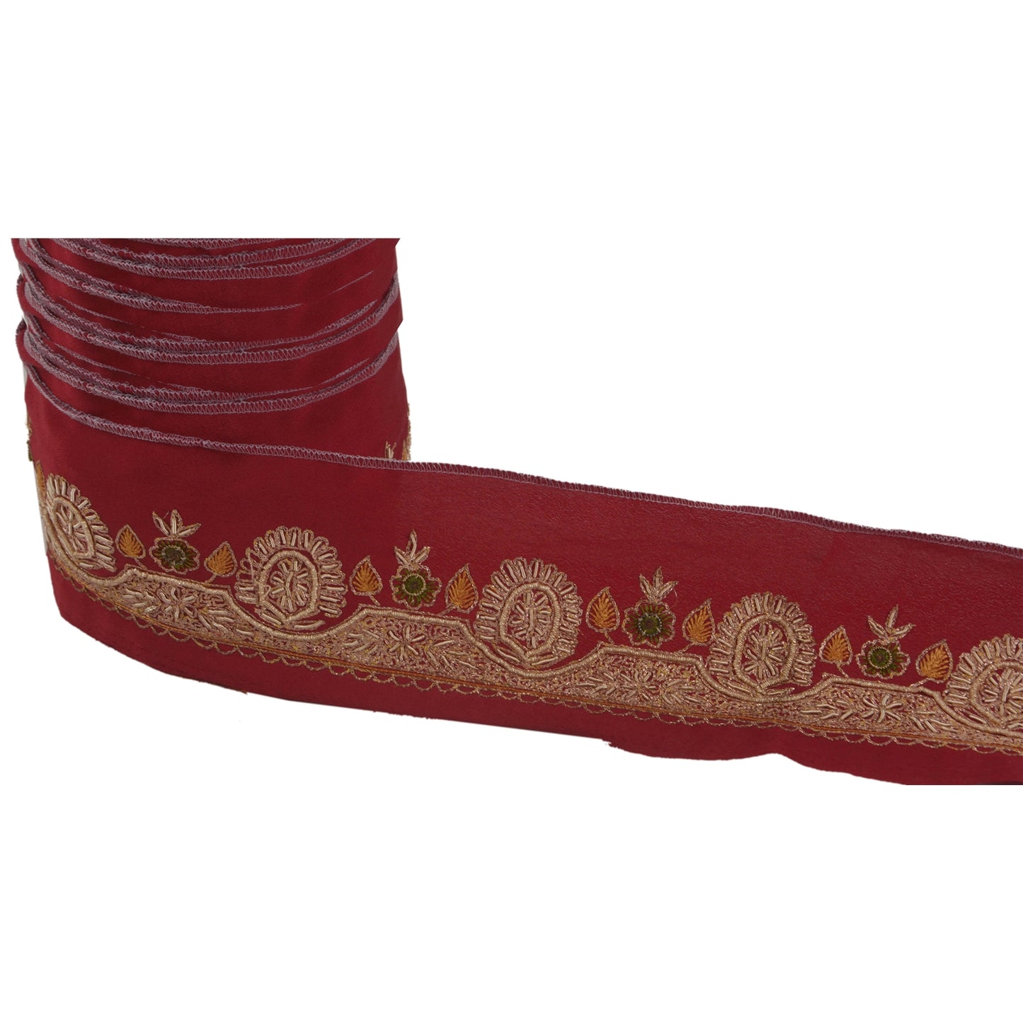 Санскритский винтажный 1 ярд сари кайма вышитая вручную шитье ремесло кружево зари