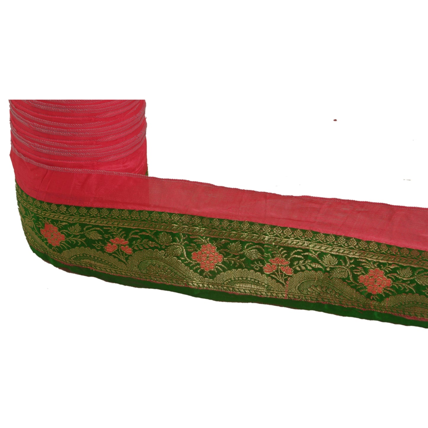 Sanskriti Vintage 1 Yd Trim Sari Border 2"W Woven Brocade Craft Sewing Lace