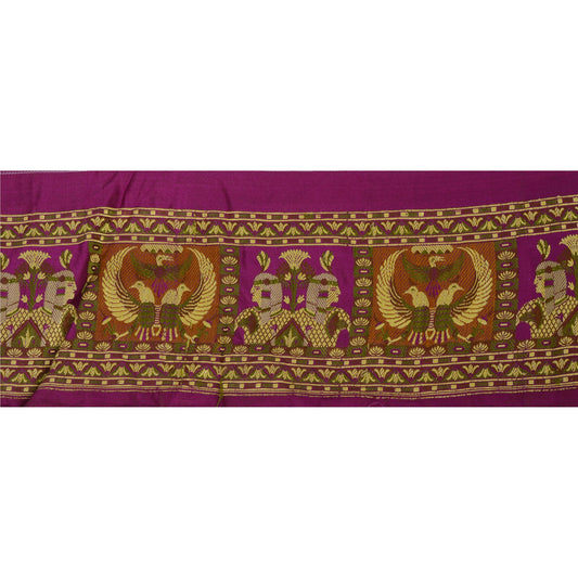Санскрити Винтаж 1 ярд сари кайма тканая отделка шитье фиолетовый декор ремесло кружево