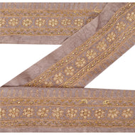 Sanskriti Vintage Sari Border Hand Beaded 4 YD Craft Trim Sewing Decor Lace