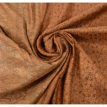 Load image into Gallery viewer, Sanskriti Vintage Brown Heavy Saree Pure Satin Silk Woven Fabric Ethnic Sari
