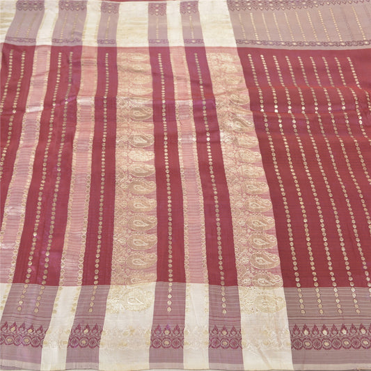 Sanskriti Vintage Wedding Heavy Sarees Pure Satin Silk Banarasi Sari Sustainable Fabric