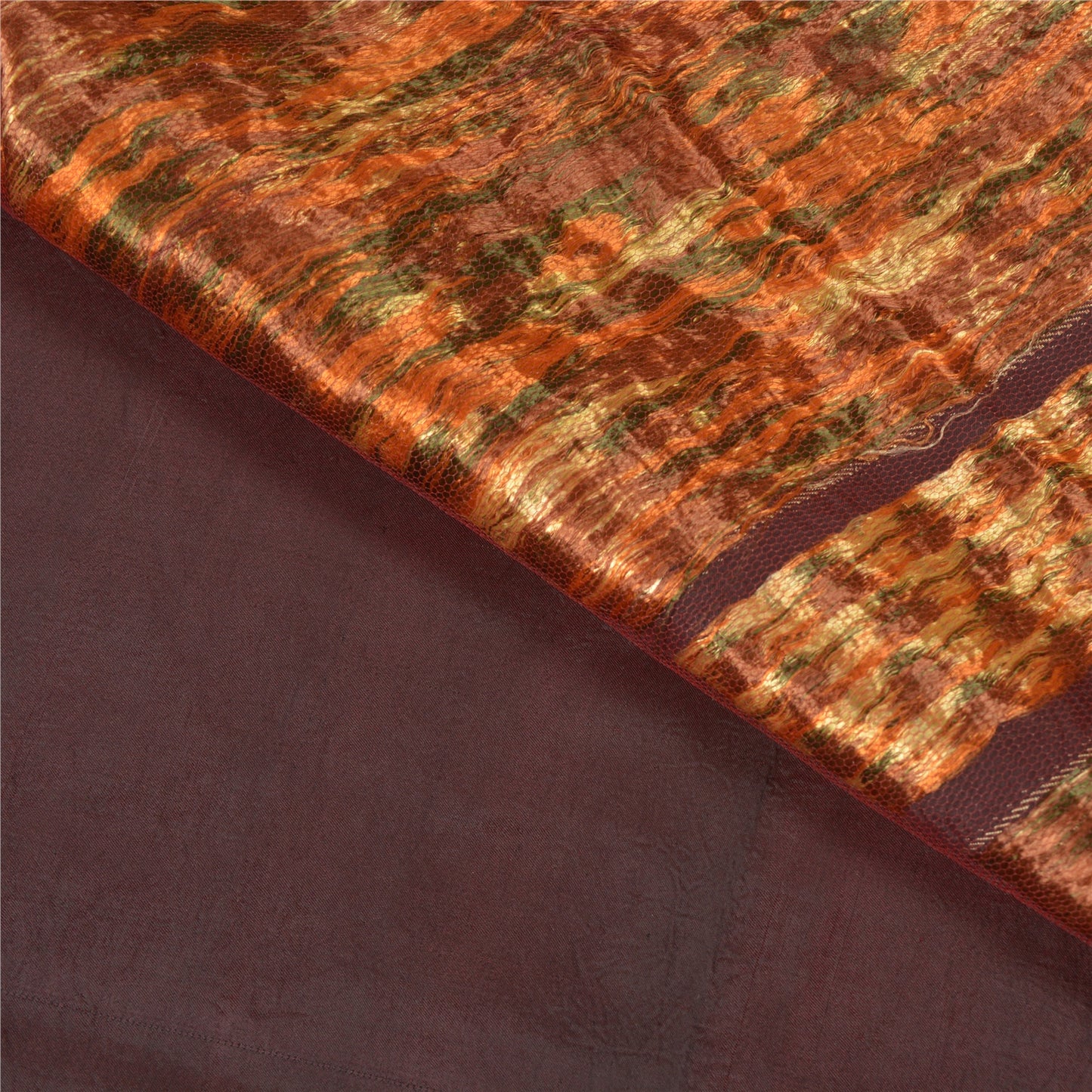 Sanskriti Vintage Heavy Sarees Dark Red Pure Satin Silk Banarasi Handwoven Tanchoi Sari Premium Sustainable Fabric