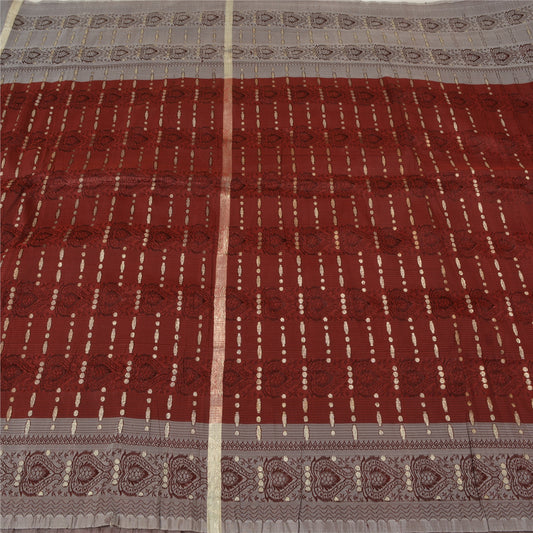 Sanskriti Vintage Heavy Wedding Sarees Pure Satin Silk Woven Brocade Sari Sustainable Fabric