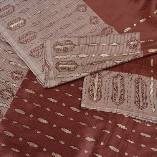 Sanskriti Vintage Heavy Wedding Sarees Pure Satin Silk Woven Brocade Sari Sustainable Fabric