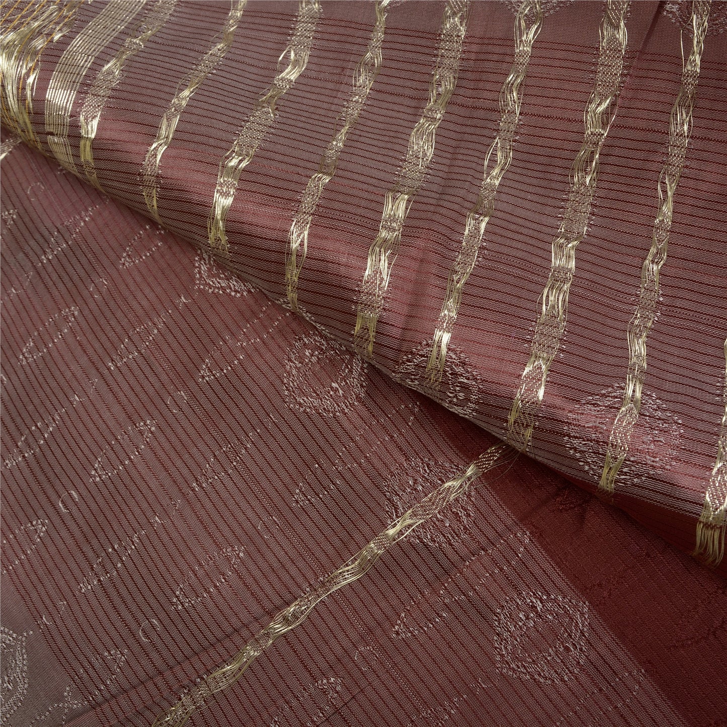 Sanskriti Vintage Heavy Wedding Sarees Pure Satin Silk Woven Brocade Sari Sustainable Fabric
