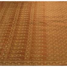 Load image into Gallery viewer, Sanskriti Vintage Brown Heavy Saree 100% Pure Satin Silk Woven Fabric Craft Sari
