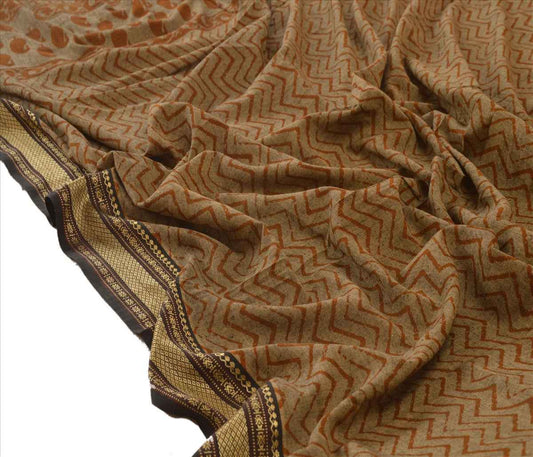 Sanskriti Vintage Dupatta Long Stole Cotton Green Hijab Printed Wrap Veil