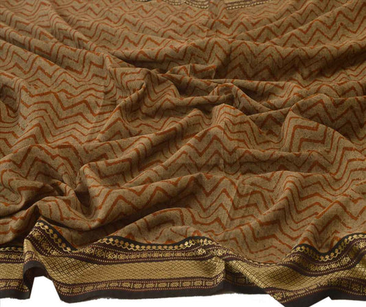 Sanskriti Vintage Dupatta Long Stole Cotton Green Hijab Printed Wrap Veil