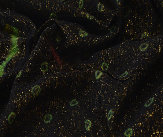 Sanskriti Vintage Dupatta Long Stole Cotton Black Scarves Woven Wrap Hijab