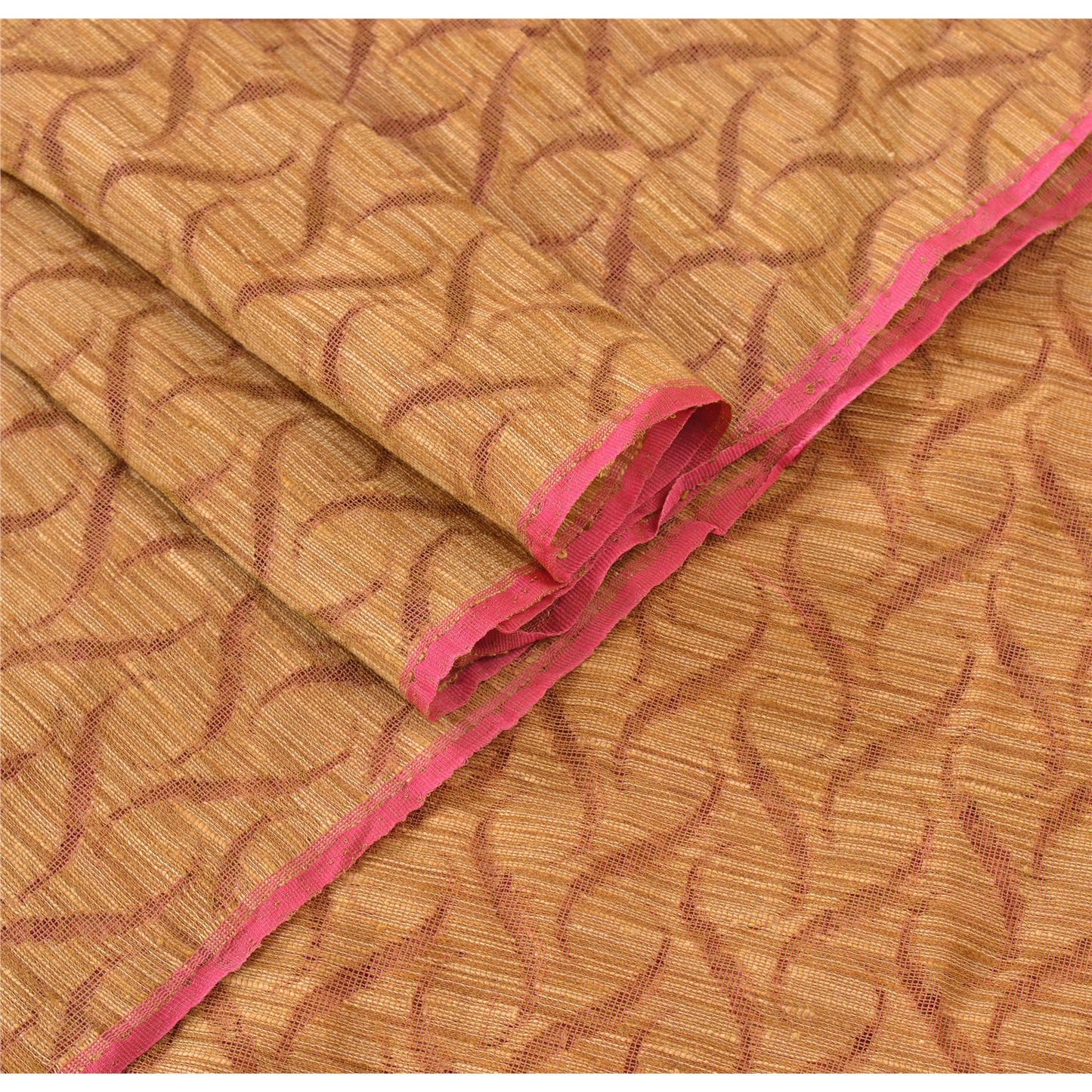 Sanskriti Vintage Dupatta Long Stole Cotton Shawl Brown Hijab Woven Wrap Scarves