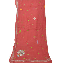 Load image into Gallery viewer, Dupatta Long Stole Chiffon Silk Pink Hand Beaded Wrap Scarves

