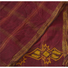 Load image into Gallery viewer, Dupatta Long Stole Pure Silk Dark Red Hand Beaded Woven Veil
