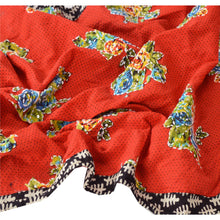 Load image into Gallery viewer, Dupatta Long Stole Cotton Red Hand Embroidered Kantha Shawl
