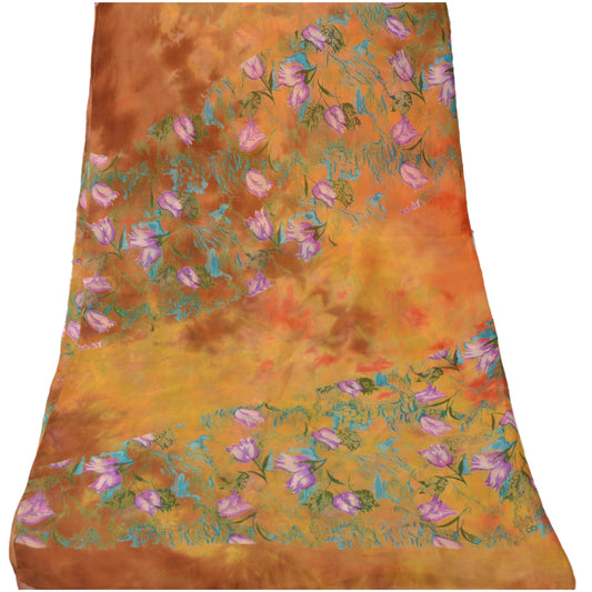 Sanskriti Vintage Dupatta Long Stole Blend Georgette Shawl Printed Wrap Hijab