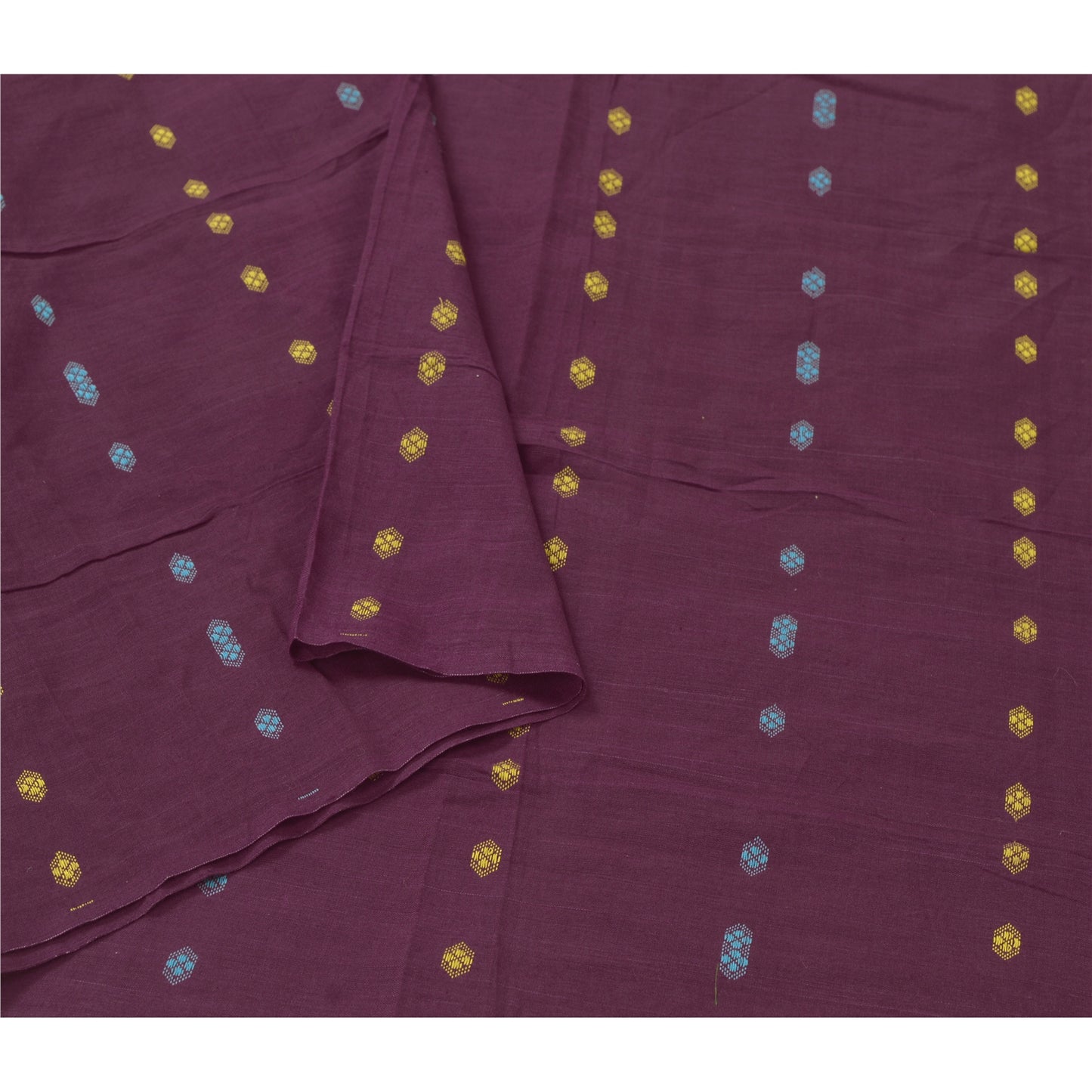 Sanskriti Vintage Dupatta Long Stole Cotton Purple Woven Scarves Shawl Veil