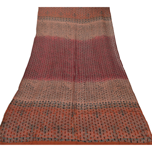 Sanskriti Vintage Dupatta Long Stole Cotton Printed Woven Wrap Veil Scarves