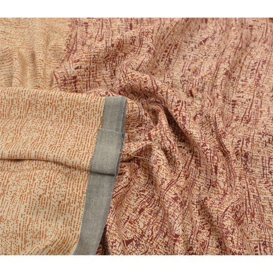 Санскрити Винтаж Дупатта Длинный Палантин Чистая Шерсть Хиджаб Печатный Накидка Шаль