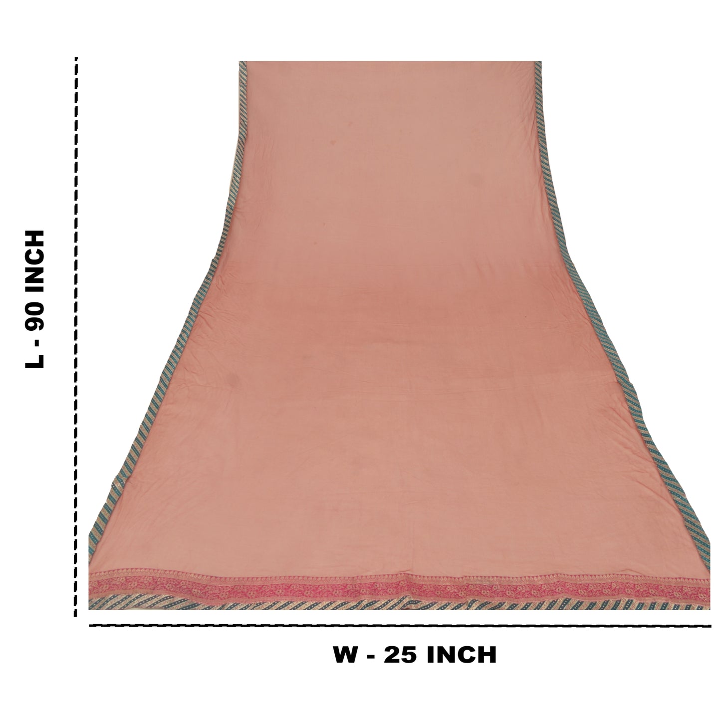 Sanskriti Vintage Dupatta Long Stole Net Mesh Dark Red Embroidered Wrap Veil