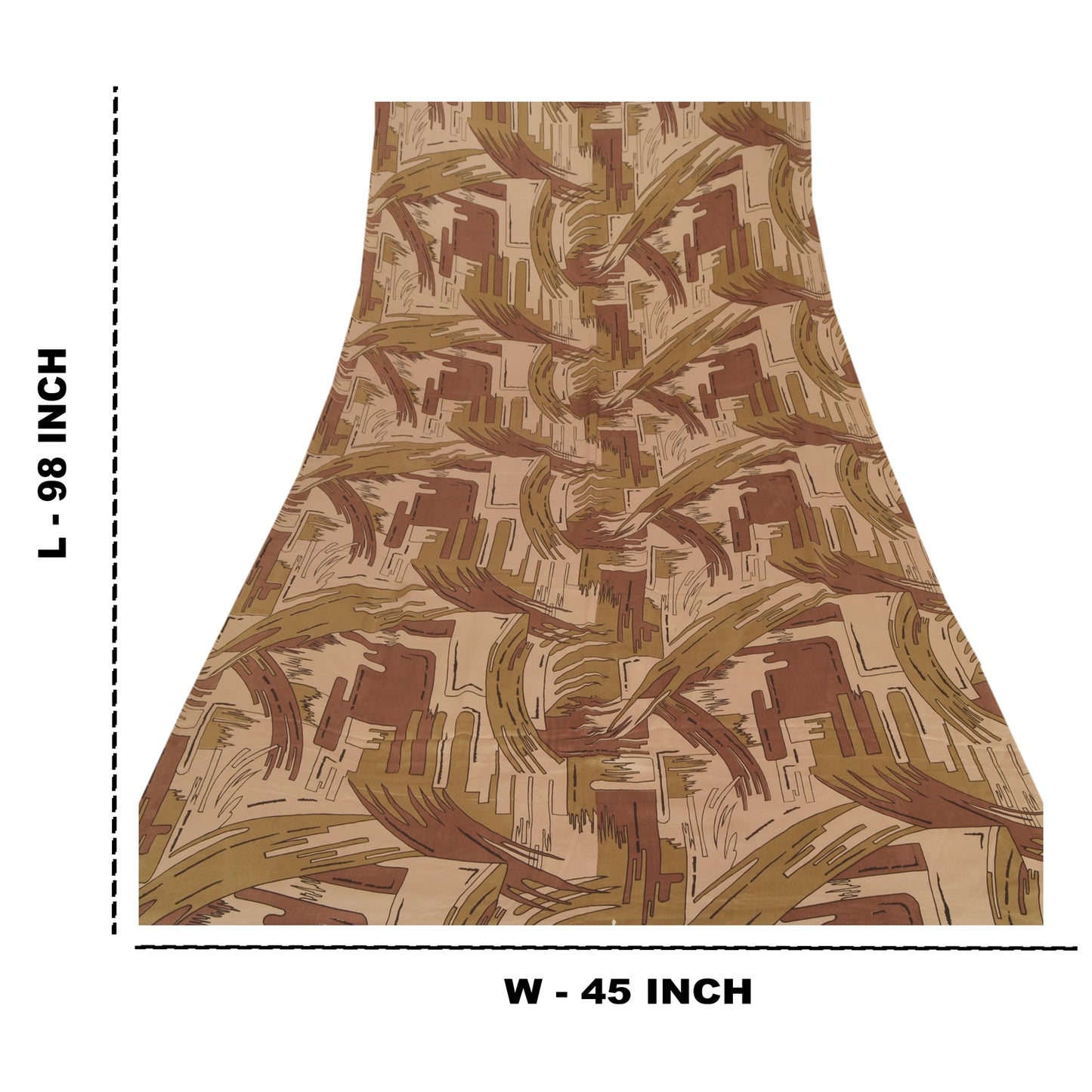 Sanskriti Vintage Dupatta Long Stole 100% Pure Satin Silk Veil Printed Hijab