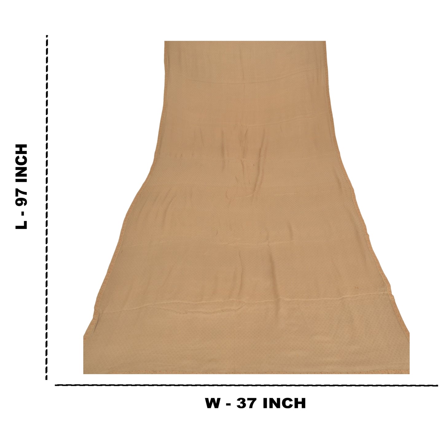 Sanskriti Vintage Dupatta Long Stole Brown Pure Silk Hijab Woven Wrap Scarves